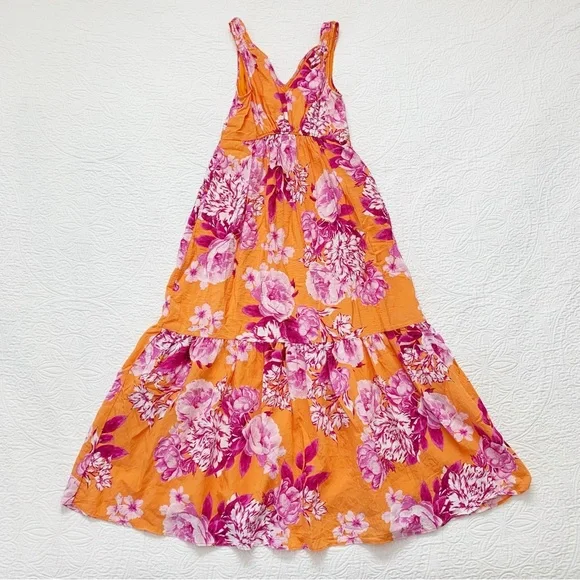 anthropologie purple and orange dress Hutch, orange and purple maxi dress as seen in